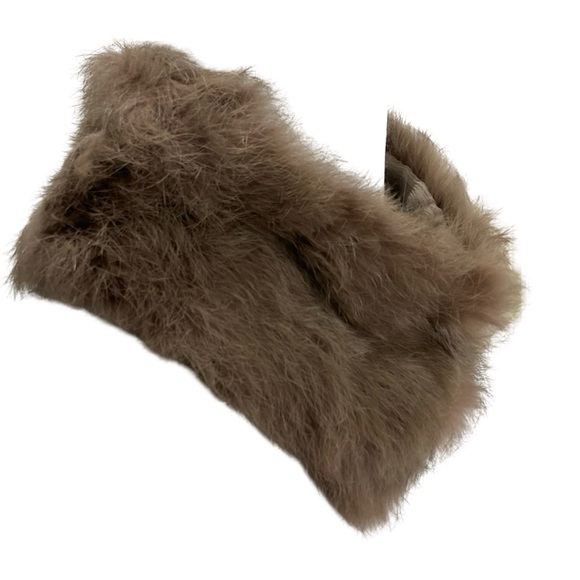 Fur and Silk Neck Warmer Scarf - Picture 2 of 13